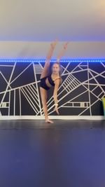 Instagram post by @cardin_isabelle for Dancewear Solutions. Caption reads: Trickyyyy🤸🏼‍♀️

Wearing- @dancewearsolutions....