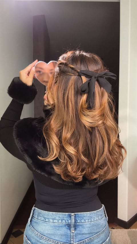 Instagram post by @cococuenco for T3 Micro. Caption reads: Cute & easy #holidayhair using the @T3micro Aire....