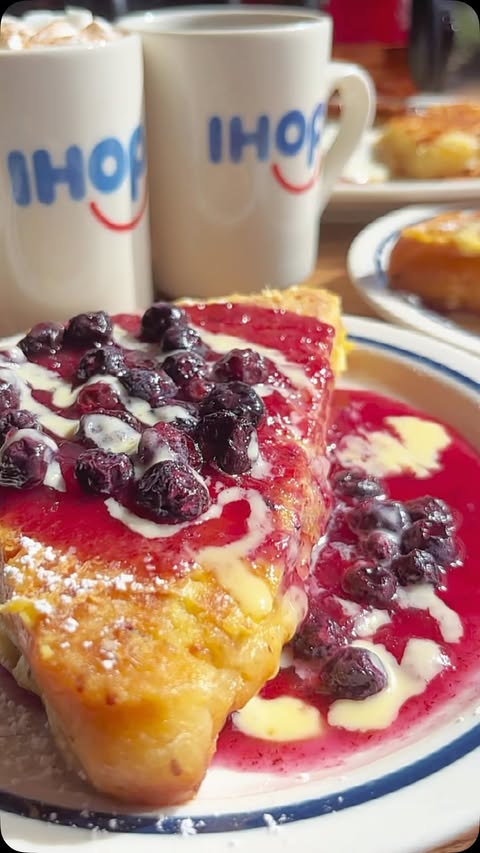 Instagram post by @oooh_my_bonnie for IHOP. Caption reads: Broke My IHOP morning routine for the IHOP STUFFED....