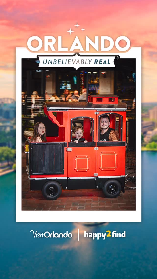 Instagram post by @happy2find for Visit Orlando. Caption reads: Time flies when you’re having fun! 

A family....