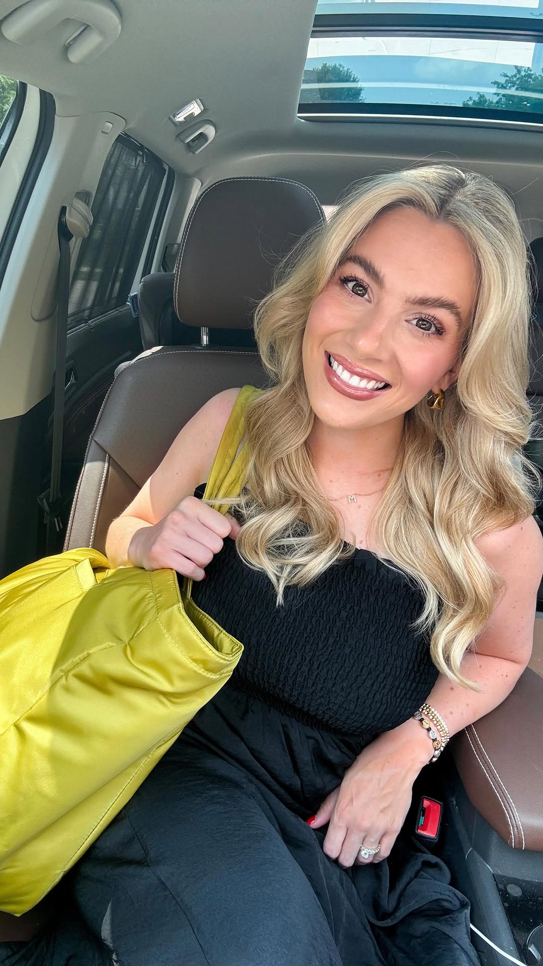 Instagram post by @sarahrosesummers for verabradley. Caption reads: Everything I pack for a busy day on the go in my....