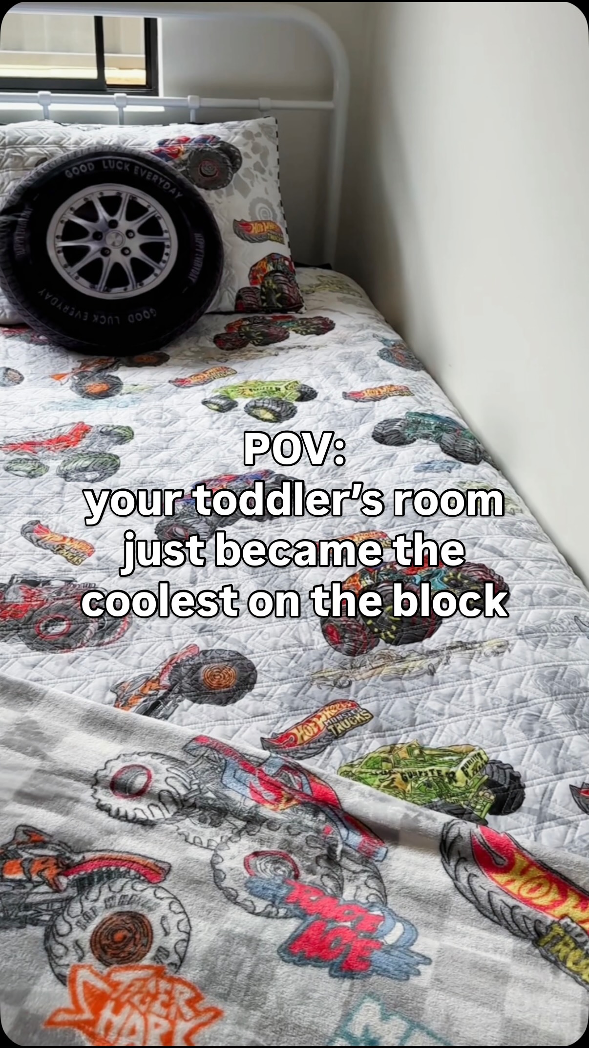 Instagram post by @krystalandminis for Adairs. Caption reads: [...] coolest on the block 🏎️💨

Featuring....