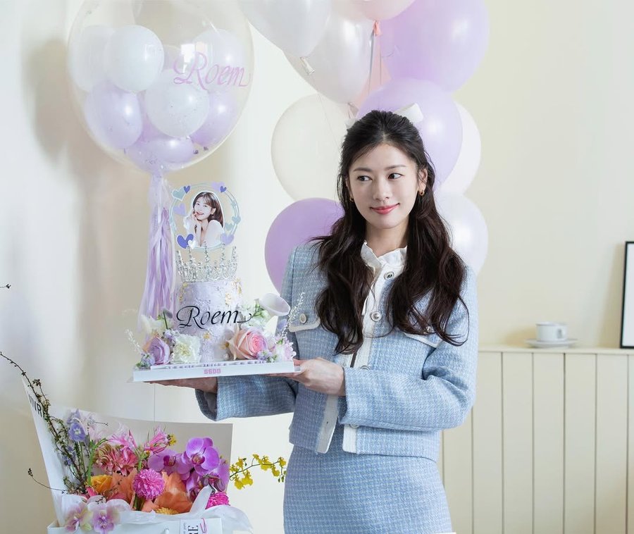 Instagram post by @somin_jj for ROEM. Caption reads: New 2024 with @roem_official 로엠과 함께 할 2024년, 많이....