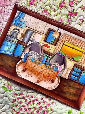 TikTok post by @lumos.colouring for Ohuhu. Caption reads: [...] Corner 🖊️&✏️ Markers& Pencils: @Ohuhu UK....