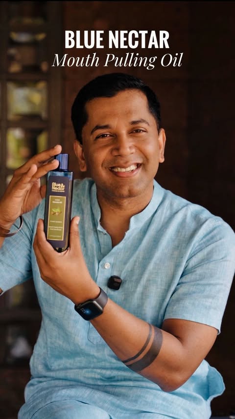 Instagram post by @drhariprsadshetty for Blue Nectar. Caption reads: [...] reel, I’m sharing my experience with Blue....