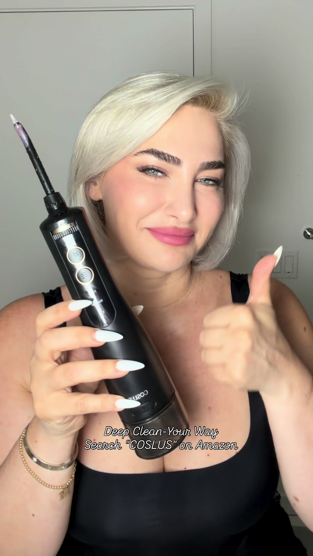 TikTok post by @margarita_gagyan for Coslus. Caption reads: Deep Clean with @Coslus_global 🦷✨ The ADA....
