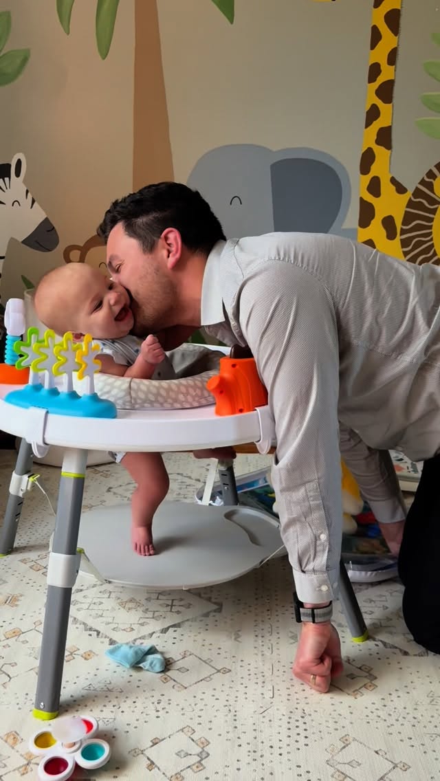 Instagram post by @dadstimestwo for Disney Store. Caption reads: There’s just something about baby laughs that hit....