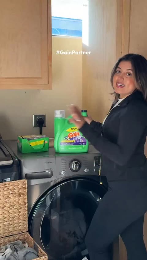 Instagram post by @karenncactus for Dollar General. Caption reads: [...] get $3 off Gain liquid detergent at Dollar....