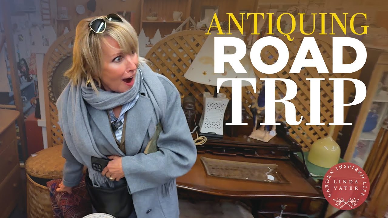 YouTube post by @LindaVater for Manukora. Caption reads: What Do We Find On This Antiquing Road Trip 🚙 🌿.