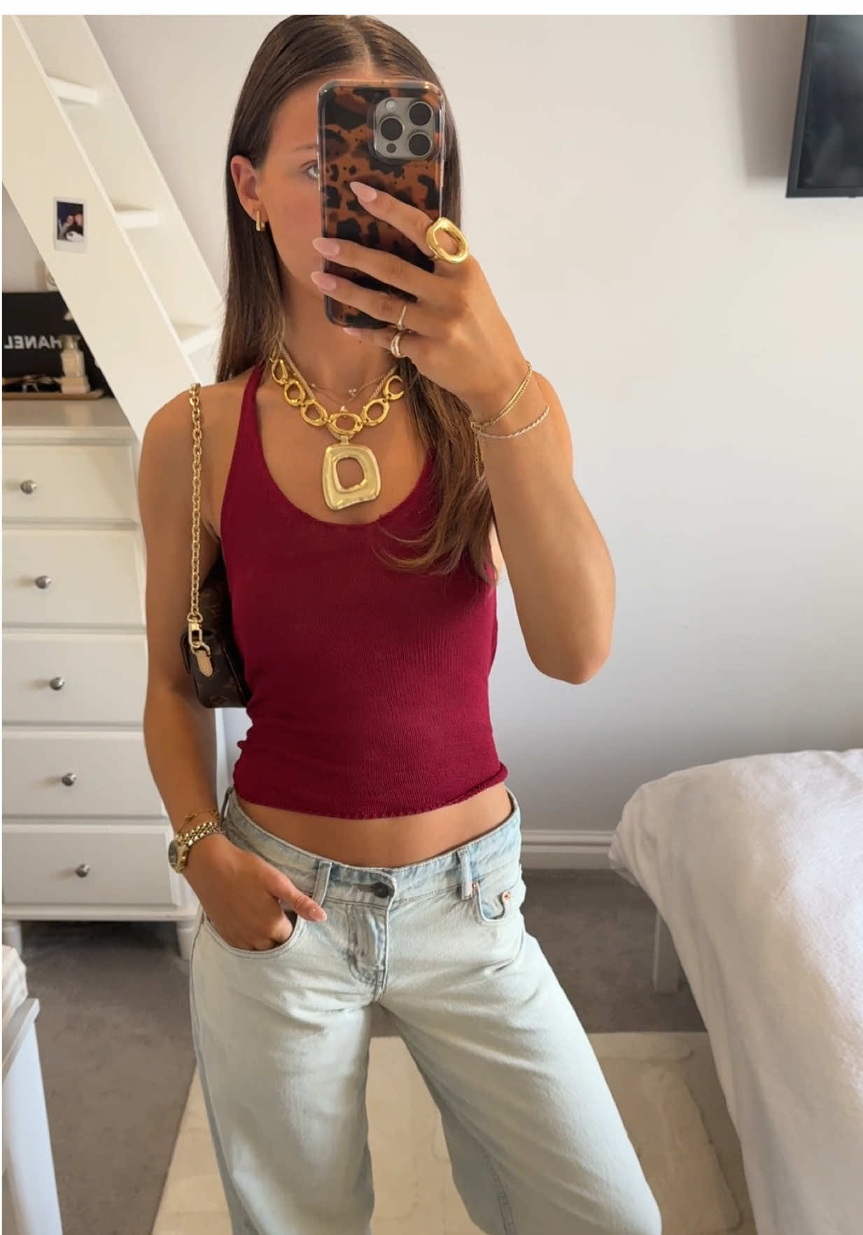TikTok post by @amberreenie for MOTEL. Caption reads: @MOTEL #motelrocks #gifted #springoutfit....