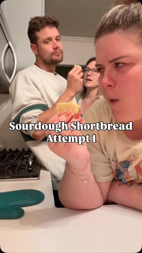 Instagram post by @msemilyrose11 for Bloom Nutrition. Caption reads: Sourdough Shortbread Cookies attempt 1. 
I’m....