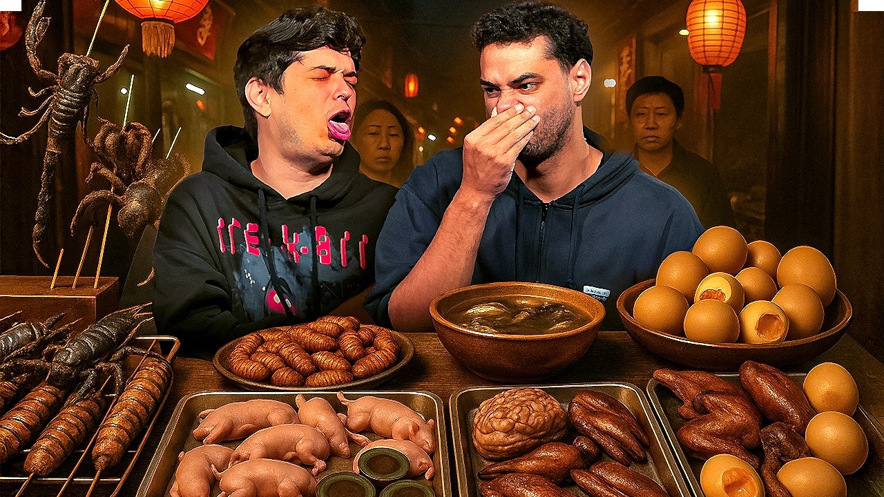 YouTube post by @vocesabia for Revolut. Caption reads: 19 COMIDAS de RUA MAIS NOJENTAS da ÁSIA !!.