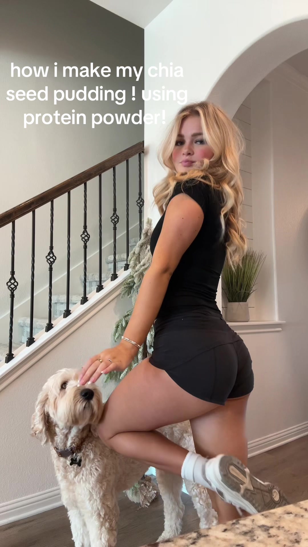 TikTok post by @addidejonge_ for PEScience. Caption reads: [...] it’s cake pop flavored! #foryoupage....