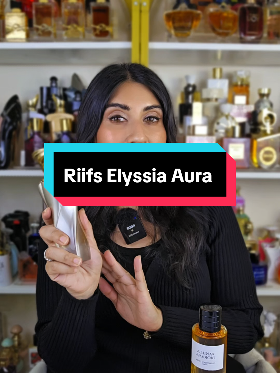 TikTok post by @noraknowsbeauty for Beauty House. Caption reads: [...] of Riifs Elyssia Aura @Riiffs Parfums....