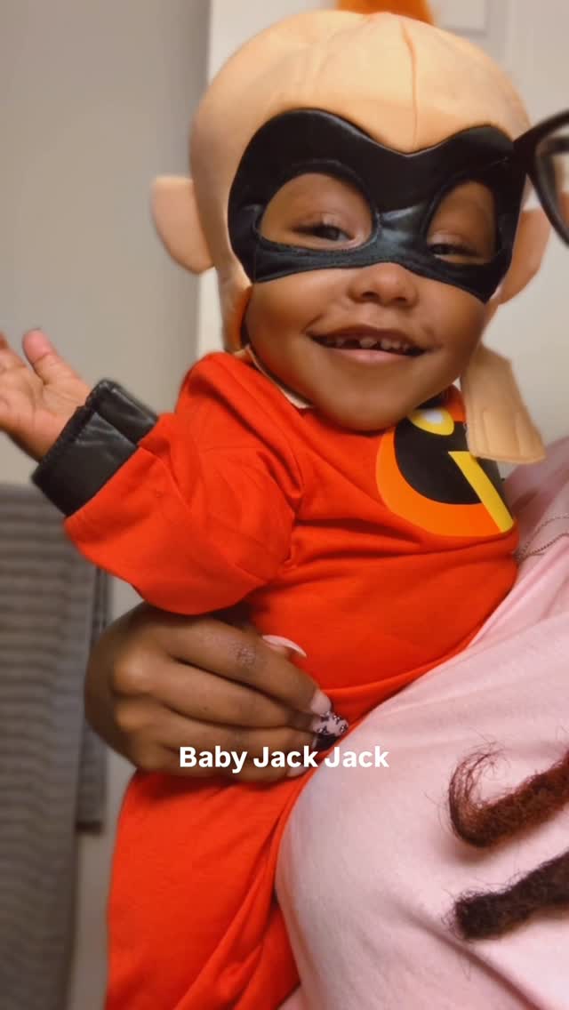 Instagram post by @missjusticeoi for Spirit Halloween. Caption reads: Yall Miss Justice got her costume from....