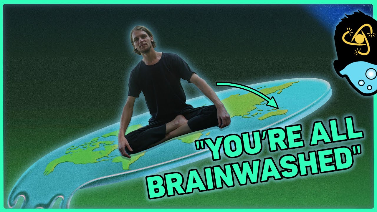 YouTube post by @SciManDan for Ekster. Caption reads: Huge Flat Earther Thinks He’s Smarter Than....