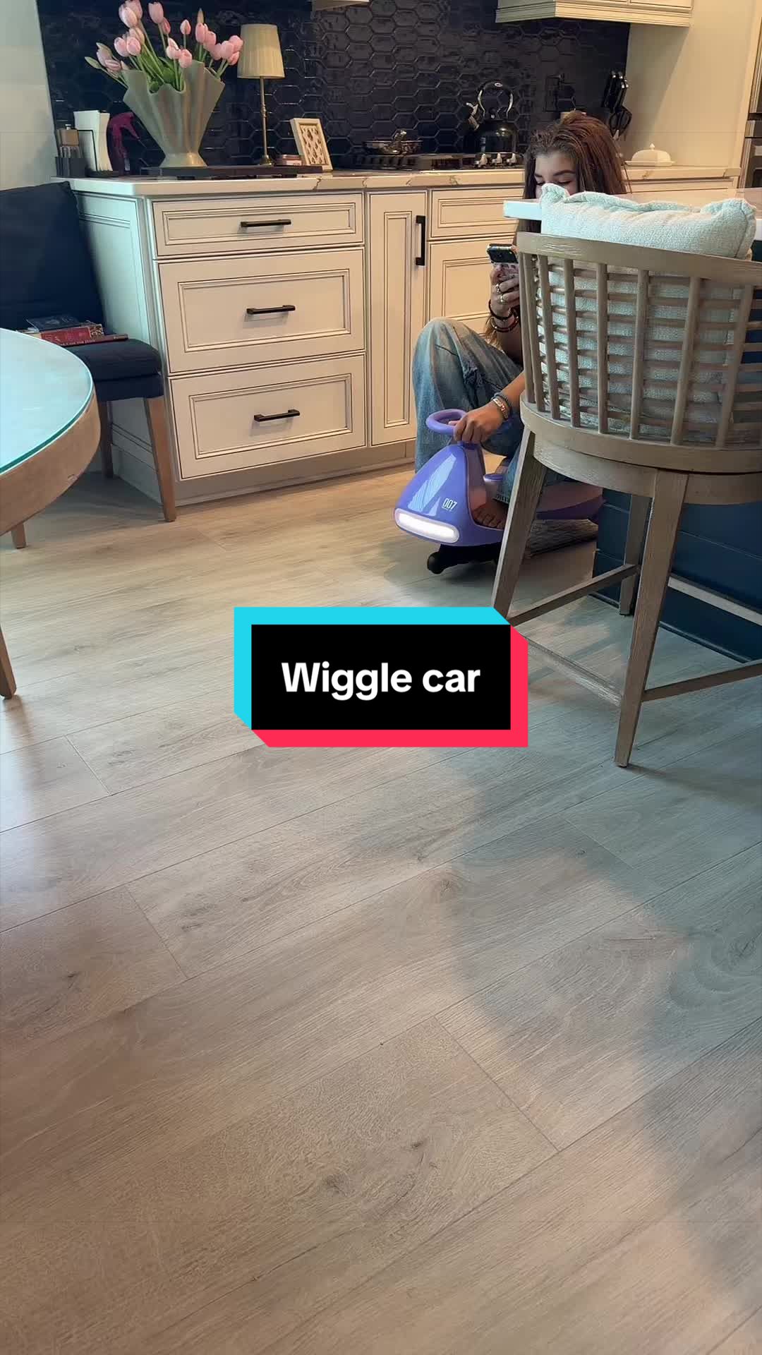 TikTok post by @jedicvr for FanttikRide. Caption reads: [...] and lights! #wigglecar #kidsgifts....