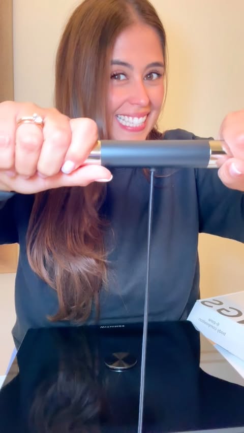 Instagram post by @getfitwithcabi for Withings. Caption reads: [...] my muscle mass and fat gain using @withings....