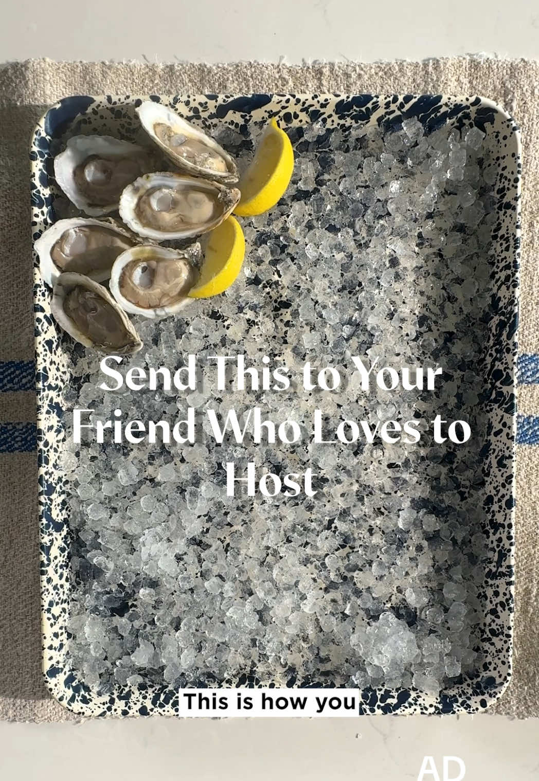 TikTok post by @foodandwine for Peacock TV. Caption reads: #AD If this was sent to you, it’s your turn to....