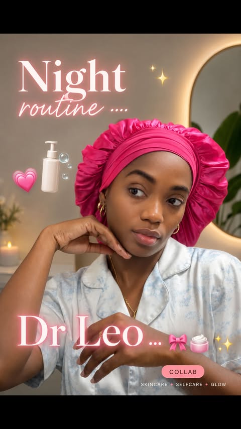 Instagram post by @lisbeth_reve02 for Dr.Leo. Caption reads: Night routine🪽💗 @drleo_influencers.
