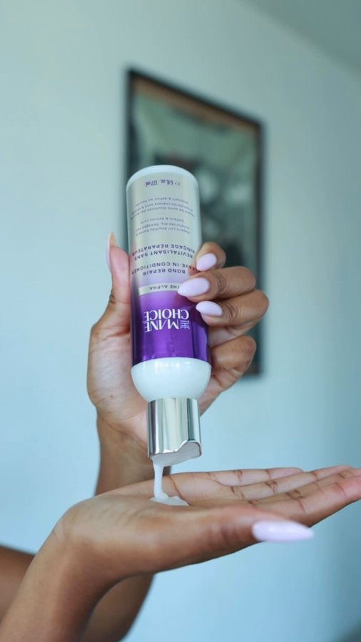 Instagram post by @tiana.my for The Mane Choice. Caption reads: Is anyone else on a hair growth journey? In order....