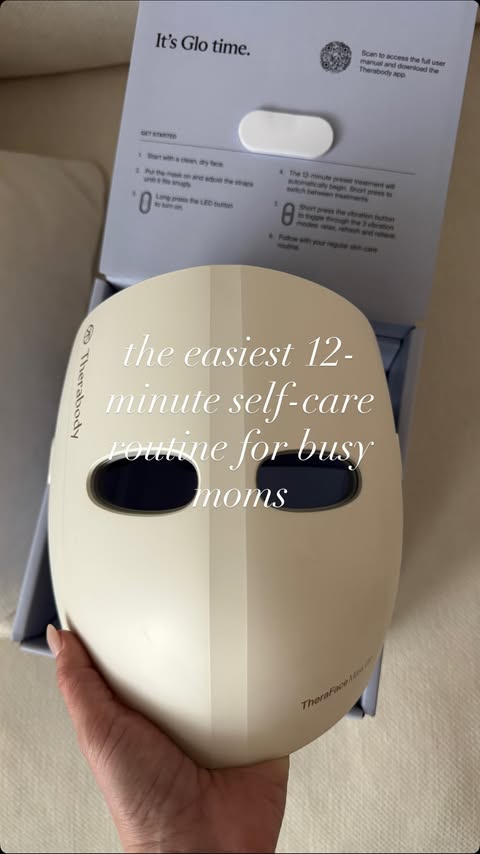 Instagram post by @alyson_haley for Therabody. Caption reads: [...] I picked up the TheraFace Mask Glo by....