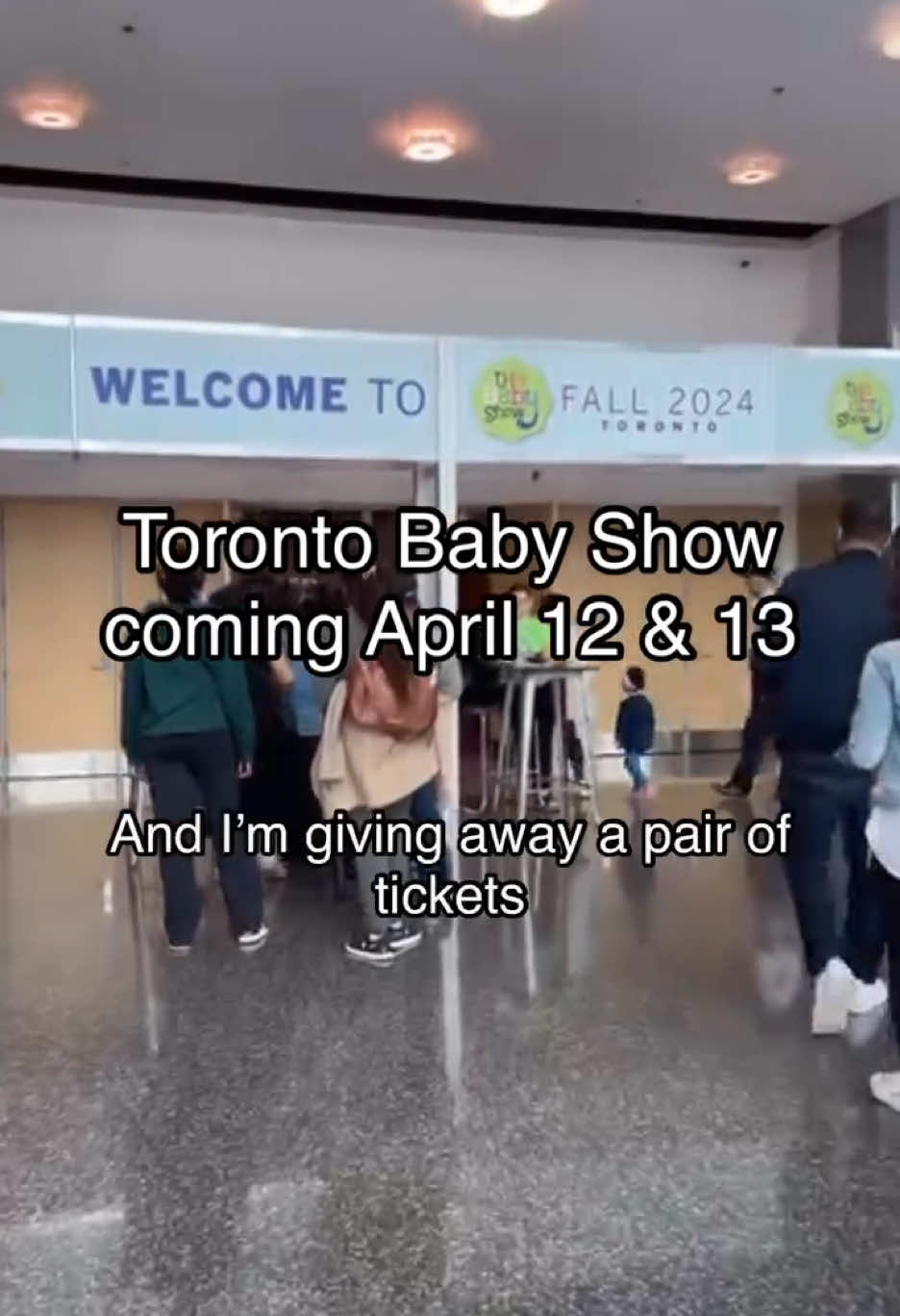 TikTok post by @leadphysio for UPPAbaby. Caption reads: ✨ GIVEAWAY ALERT! ✨ The Toronto @thebabyshows is....