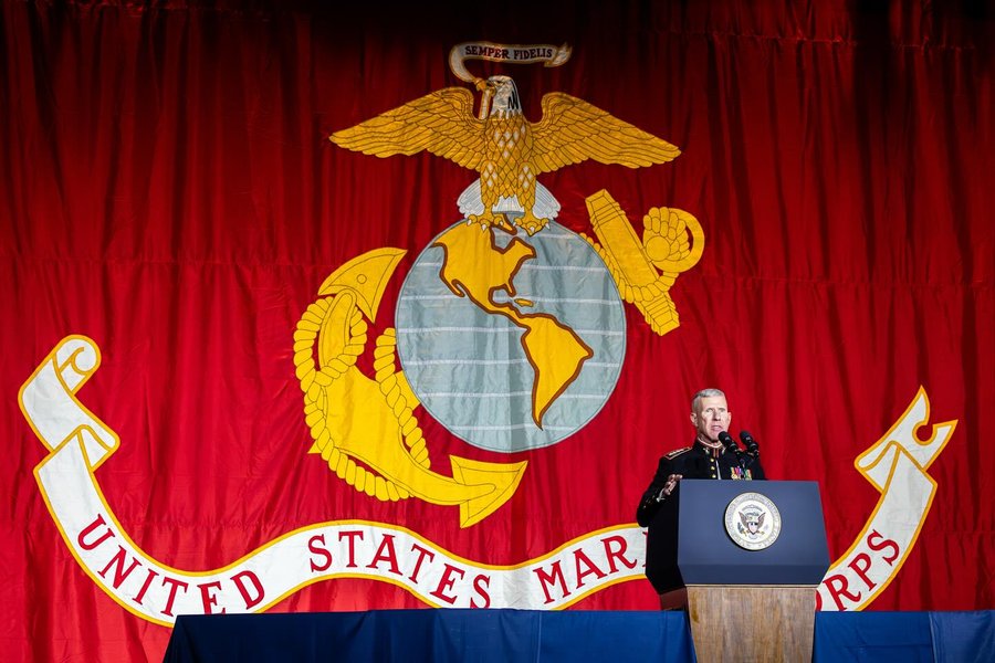 Instagram post by @vp for Marines. Caption reads: Before we formed a Nation, we formed a Corps of....