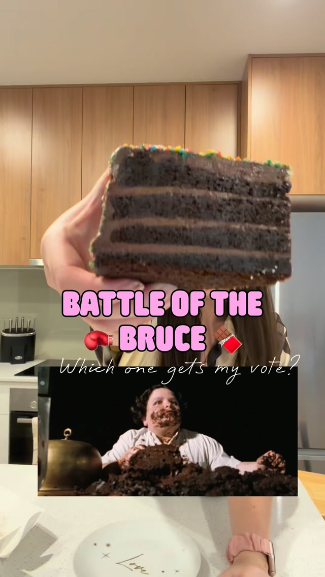 Instagram post by @feastingwithzen for Queensland Foodies Network. Caption reads: 🥊 Eight Bruce cakes. One winner. When The....