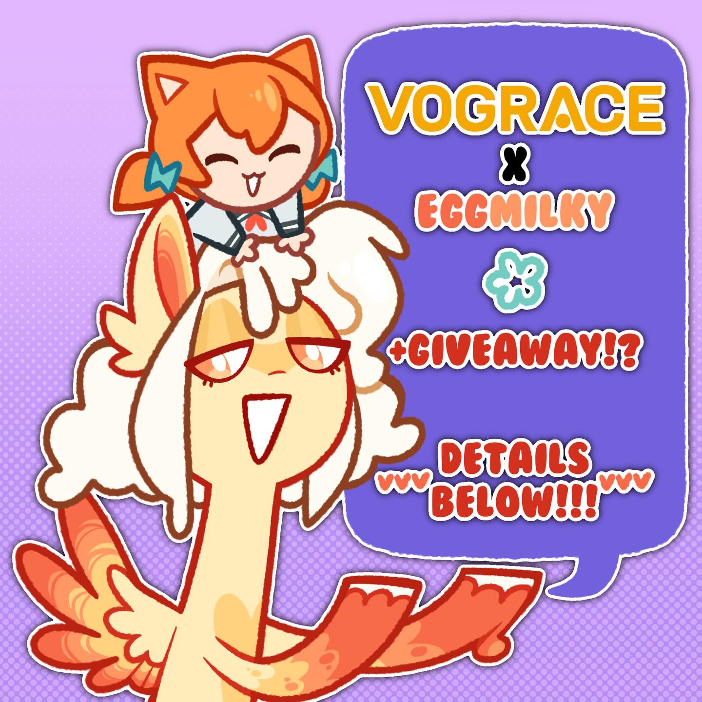 Instagram post by @eggmilky_ for Vograce. Caption reads: [...] I recently got the chance to work with....