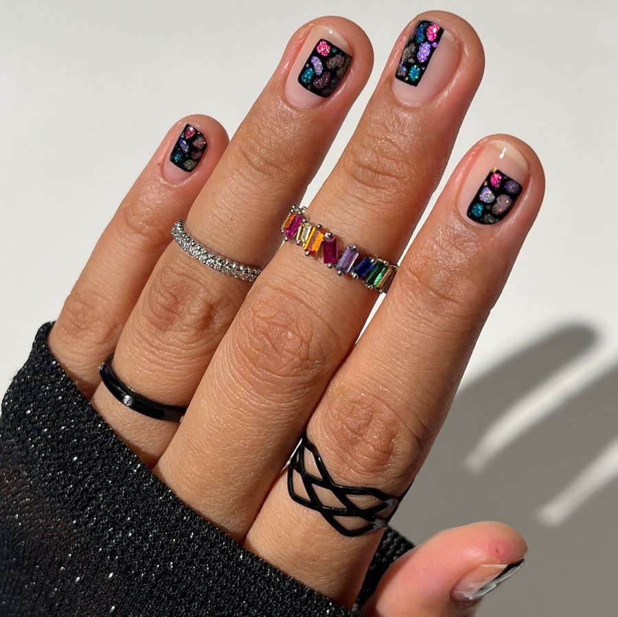 Instagram post by @nonnailartist for Beyond Polish. Caption reads: [...] @opi Black Onyx ^ all from @beyondpolish (my....