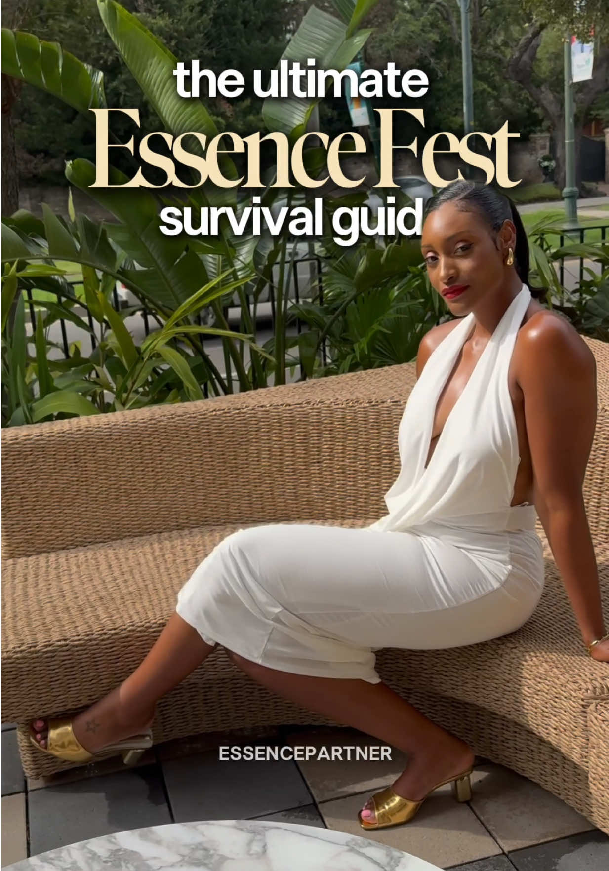 TikTok post by @asiliglamcooks for ESSENCE. Caption reads: Listen... ESSENCE Festival of Culture is more than....