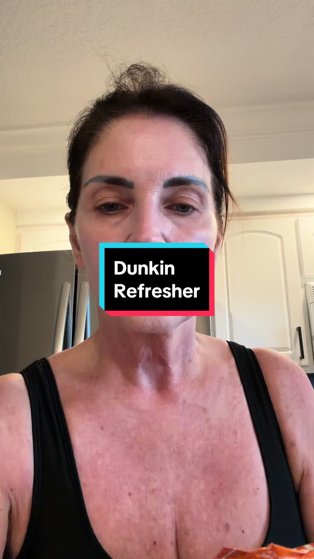 TikTok post by @kimberann676 for Singles To Go. Caption reads: [...] #dunkin #hydration #water @Singles To Go....