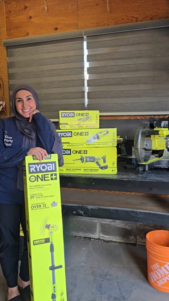 Instagram post by @onefortyfour_ for RYOBI Tools. Caption reads: AD- If you’ve been waiting for a sign to start....