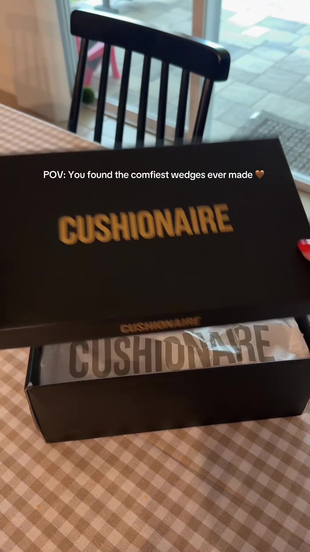 TikTok post by @counselingconcatherine for Cushionaire. Caption reads: [...] I have ever owned. SO COMFY! 🍂 @Cushionaire....