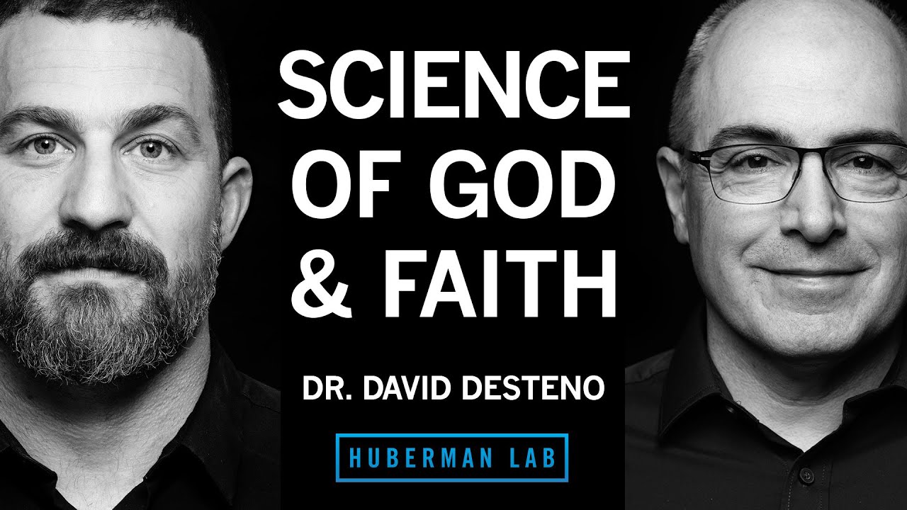 YouTube post by @hubermanlab for from Our Place. Caption reads: My guest is ⁠Dr. David DeSteno, PhD⁠, a professor....
