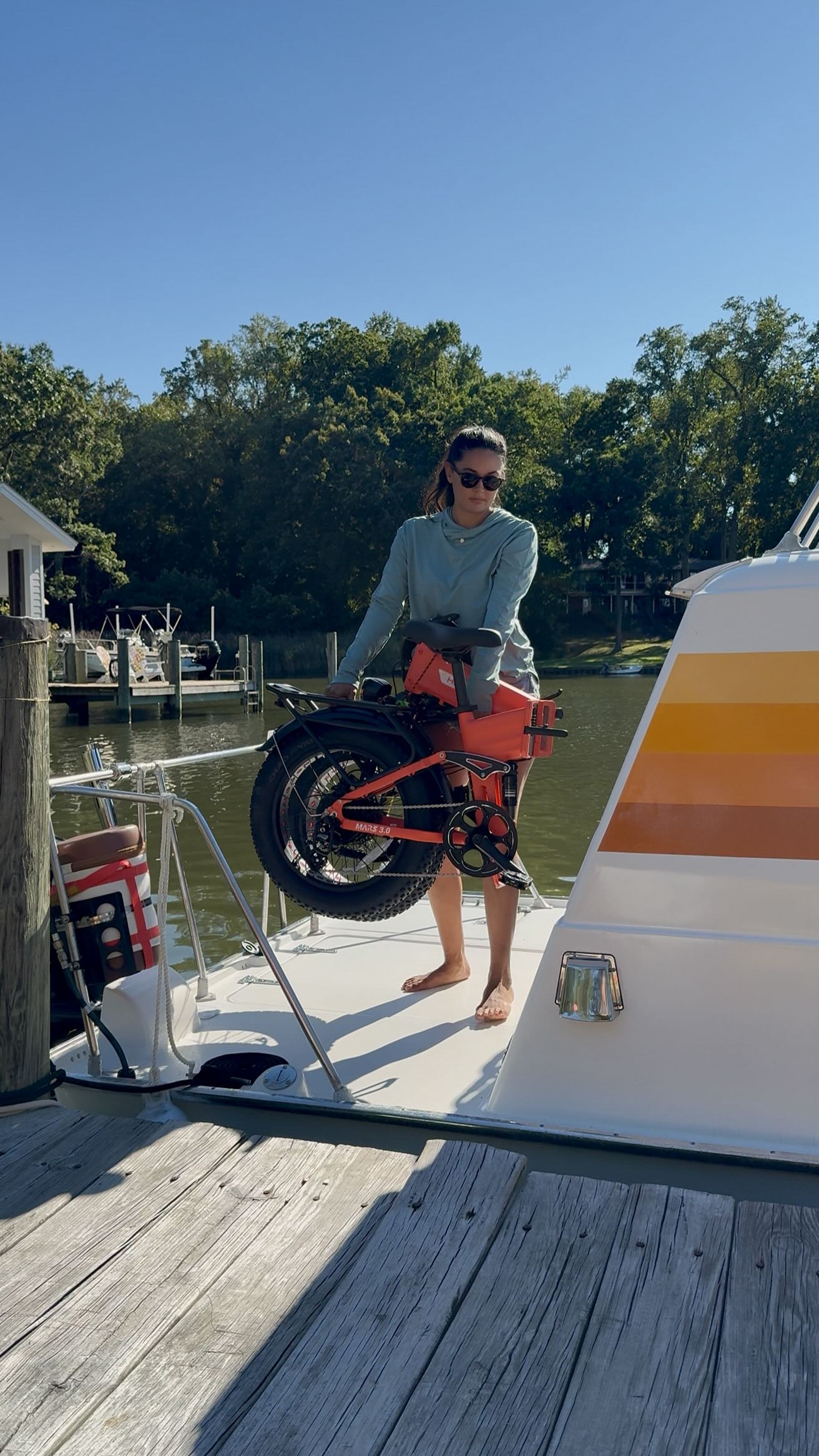 Instagram post by @slowcarfasthome for Heybike. Caption reads: [...] to add ebikes to our adventures. The....