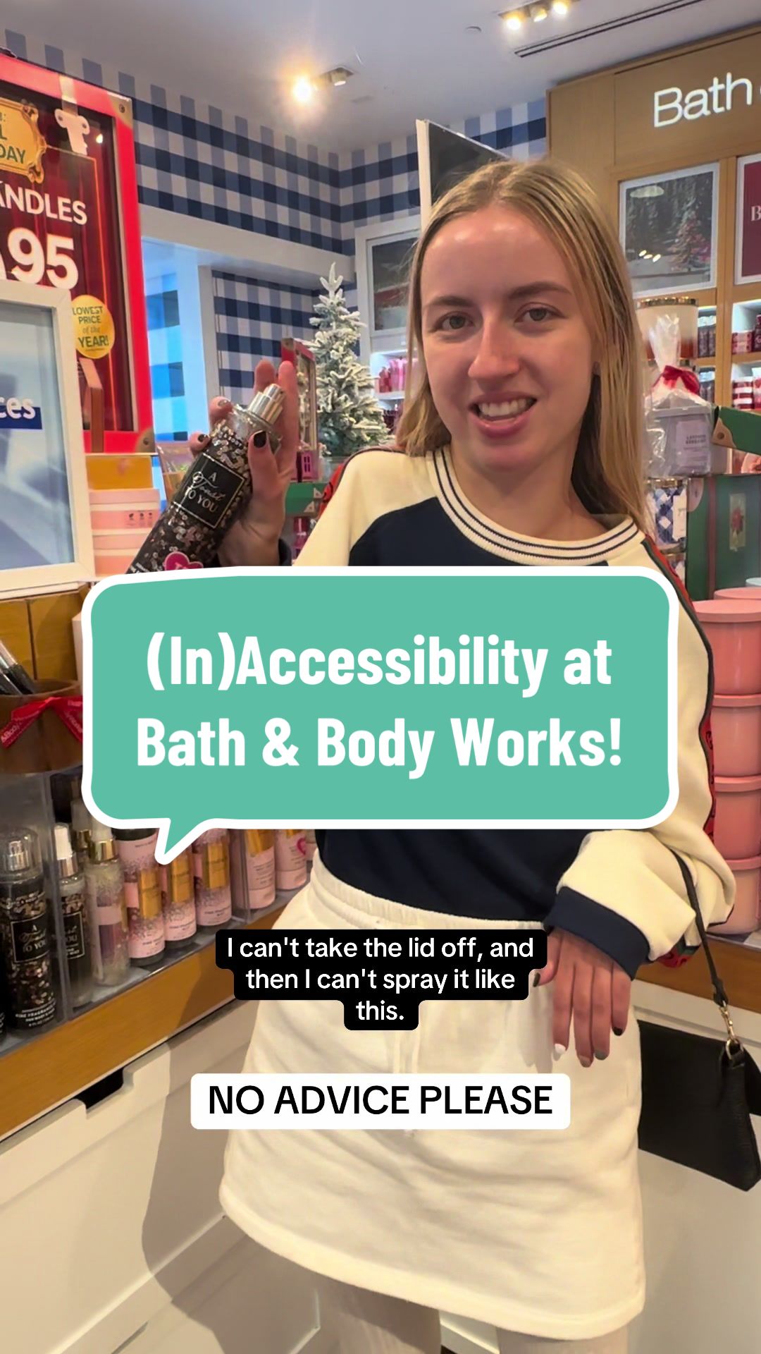 TikTok post by @sarahtoddhammer for Bath & Body Works. Caption reads: What’s your fav Bath & Body Works scent?! ☺️....
