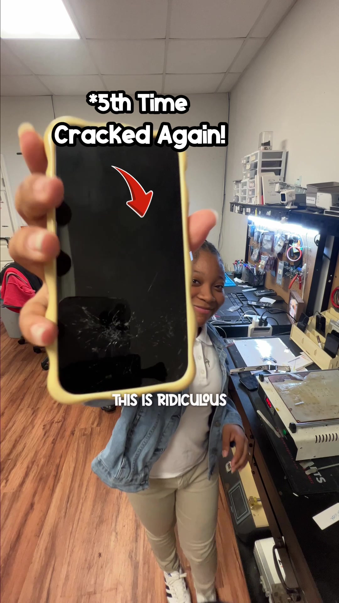 TikTok post by @sp7fam for Enabot. Caption reads: [...] her phone 5 times‼️ Twitch: SP7Family....