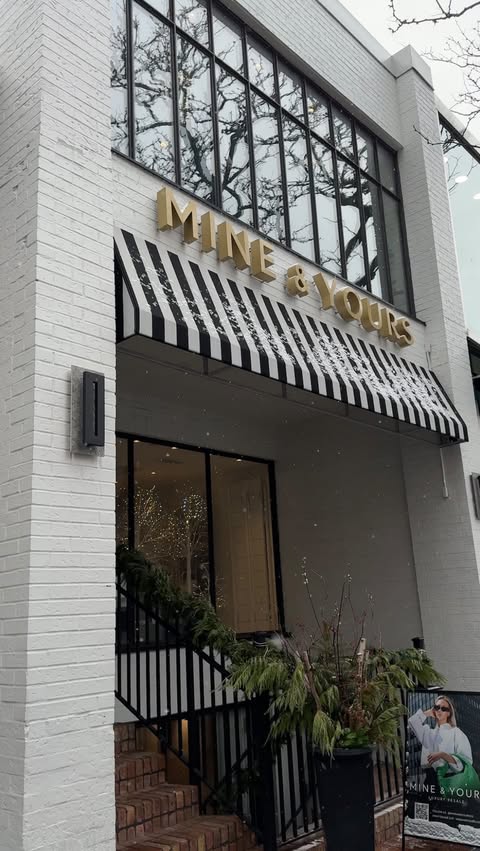 Instagram post by @racheldunford_ for Mine & Yours. Caption reads: [...] favourite consignment finds from the Mine &....