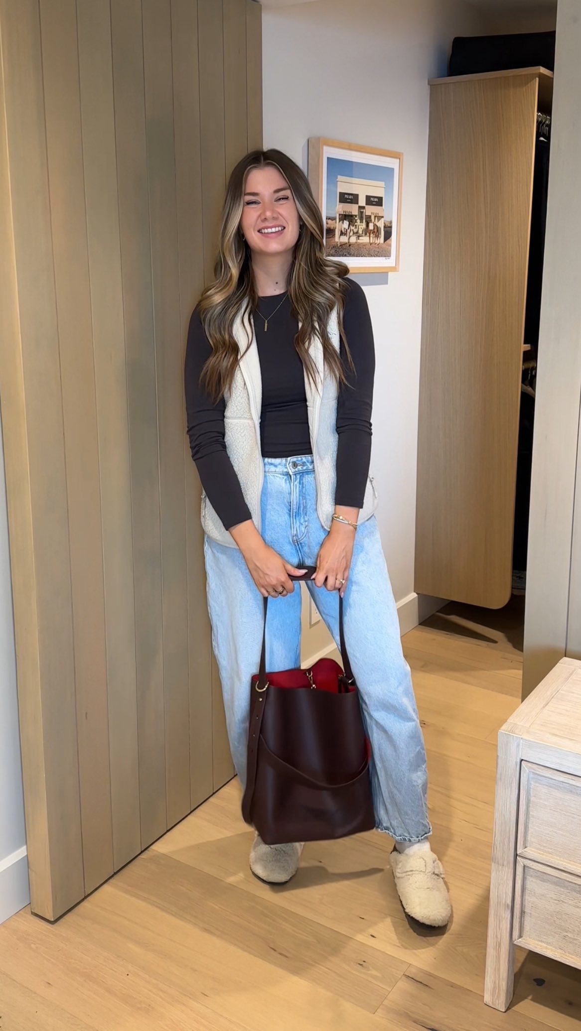 Instagram post by @laurastrongllc for Birkenstock. Caption reads: November 8, 2025: comment SHOP & I’ll send you....