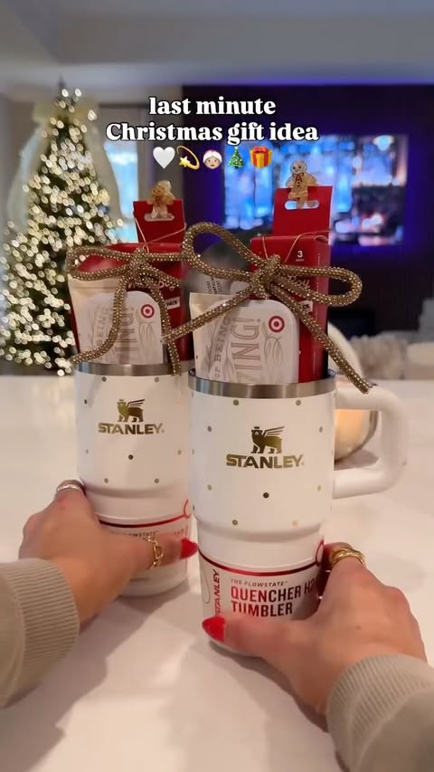 Instagram post by @laurscardina for Stanley 1913. Caption reads: Type “GIFT” and I’ll send the details to what I....