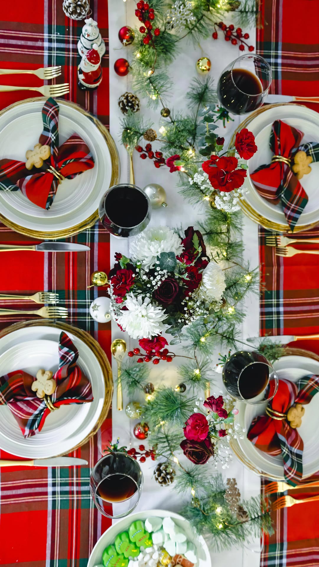 Instagram post by @kpinnapureddy for Solino Home. Caption reads: [...] This year, we decked the table with....