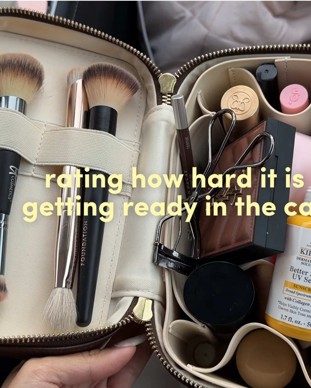 TikTok post by @patriizzle for Rhode Skin. Caption reads: [...] getting ready for @Revolve rodeo!!! @rhode....