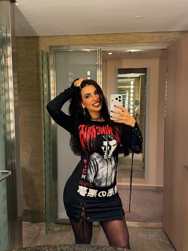 Instagram post by @ines_chamil for KILLSTAR. Caption reads: 🧊9️⃣🔪

👗 @killstar 

#iceninekills #killstar....