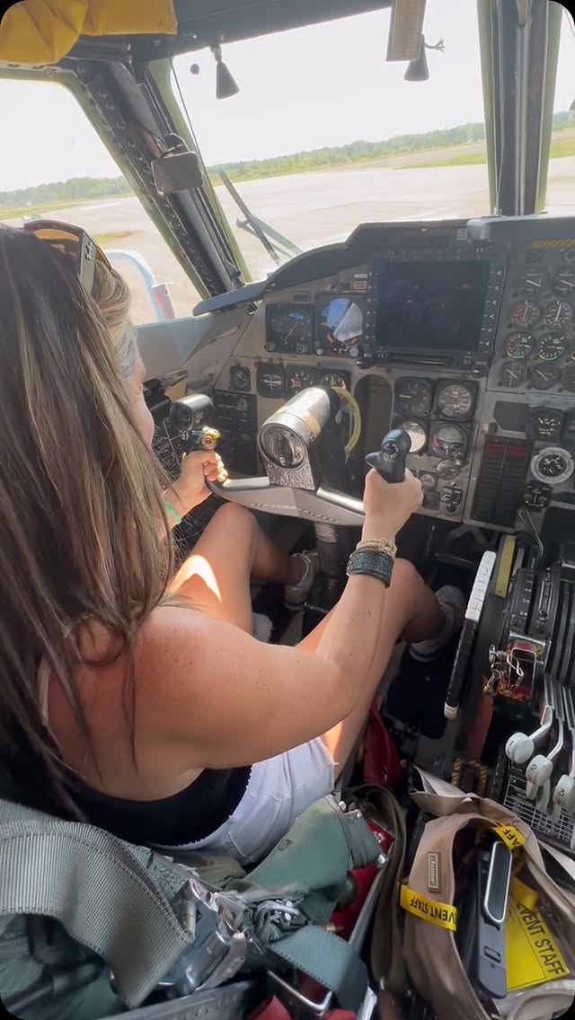 Instagram post by @katiezarrilli for Visit Maine. Caption reads: Homecoming Times Two ‼️ Bringing a B-52 back to....