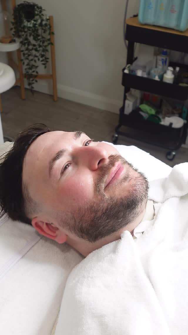 Instagram post by @niallocallaghan for Booksy. Caption reads: The lovely @niallocallaghan in for a nice facial,....