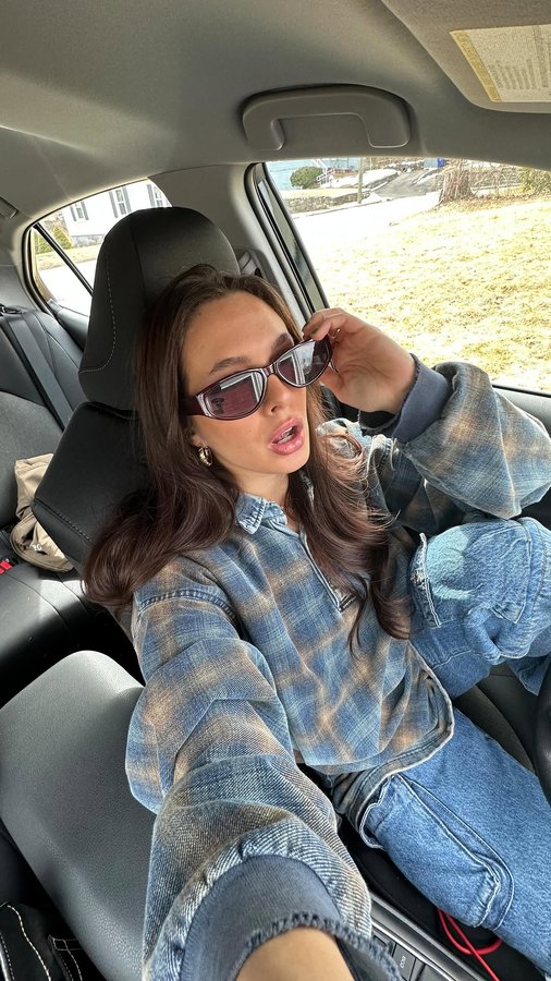 Instagram post by @ashleycorbo for rue21. Caption reads: pack with me for spring break 🤠 @rue21 #sponsored....