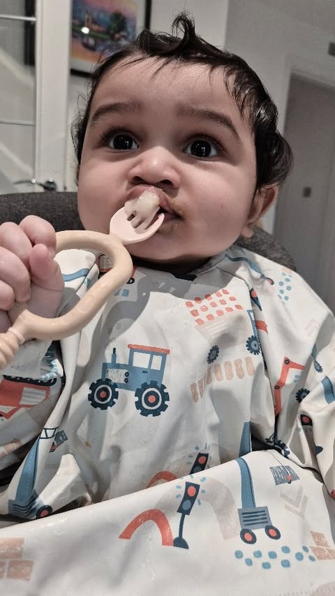 Instagram post by @maddyshahh for Bibado. Caption reads: [...] #BabyLedWeaning #BabyFeeding #Bibado.