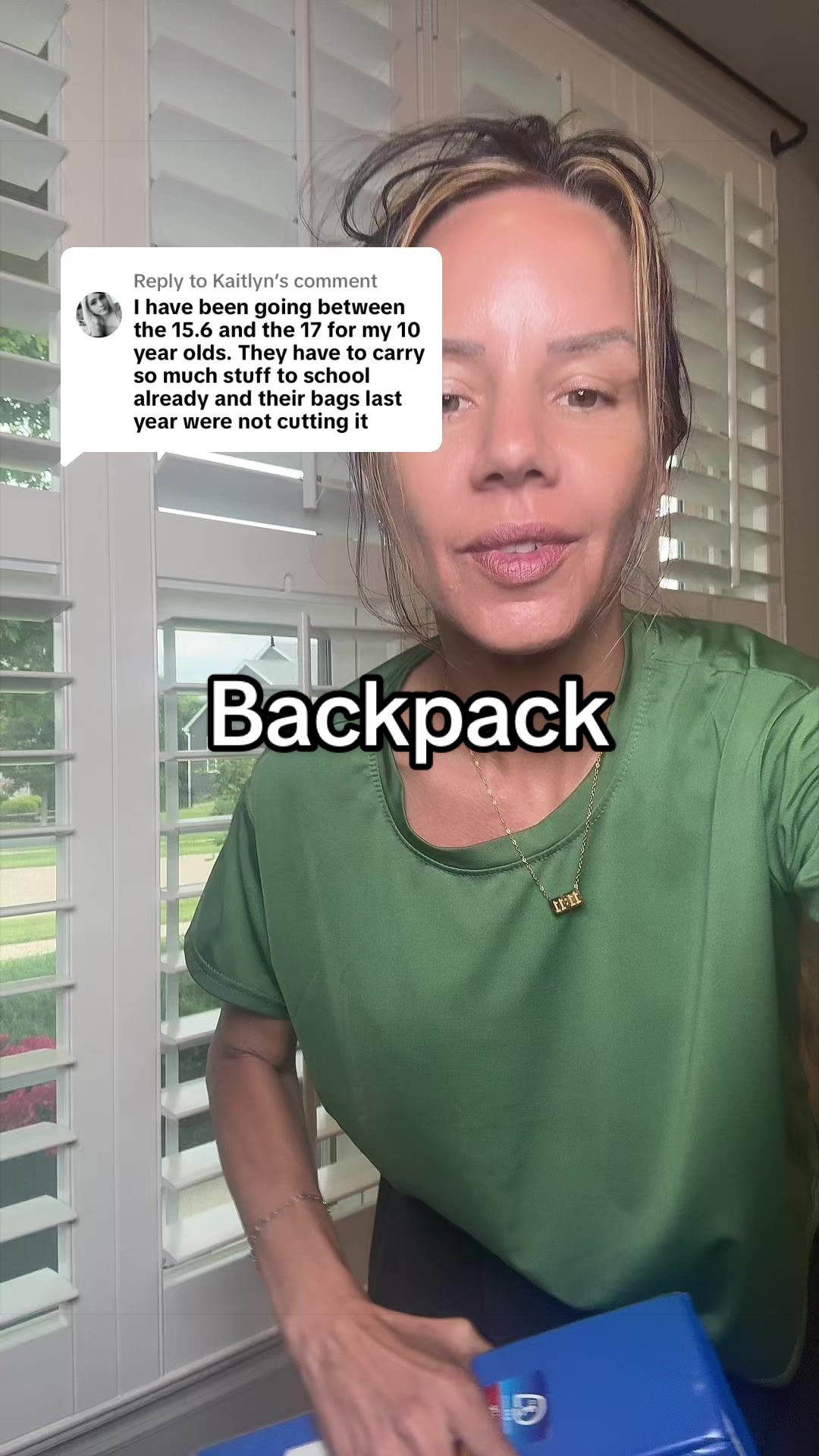 TikTok post by @momwifelifestyletts for Lovevook. Caption reads: [...] #backtoschool #dealforyoudays @Lovevook Bags.